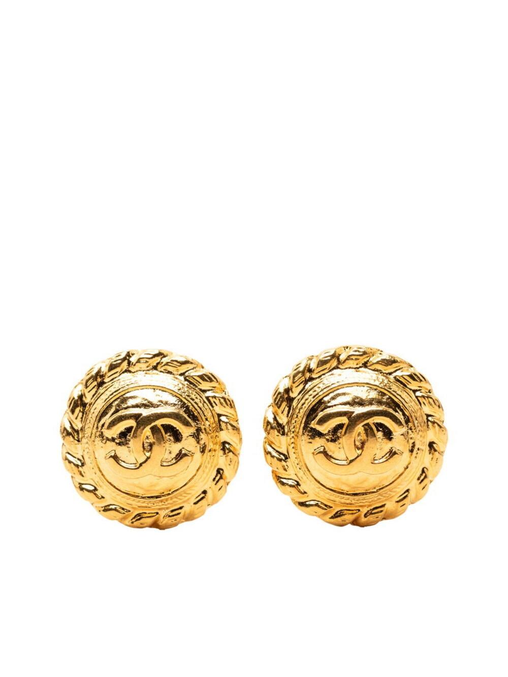 Chanel Cc Logo Clip-On Earrings Metal #275789C69B